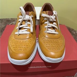 Cobb Hill by New Balance Mustard Leather Sneakers Sz 10